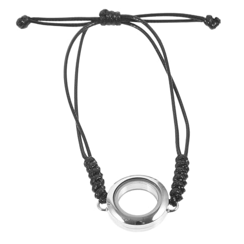 POPETPOP Verstellbares Geflochtenes Edelstahlarmband mit Zinnoberflasche Offenes Schmuckstück für Teenager Mädchen Modisches Leichtes Damenarmband für Alltag und Besondere Anlässe von POPETPOP