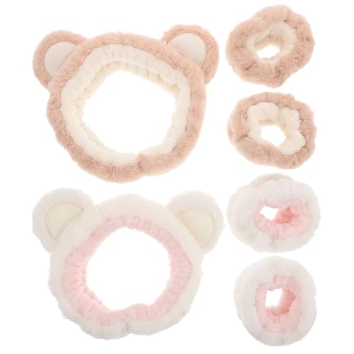 POPETPOP Verstellbares Plüsch Haarband und Handgelenkband mit Bärenohren Wasserdichtes Spa Stirnband für Make Up Gesichtsreinigung und Hautpflege Weiches Vielseitiges Accessoire für Damen POPETPOP Verstellbares Plüsch Haarband und Handgelenkband mit Bärenohren Wasserdichtes Spa Stirnband für Make Up Gesichtsreinigung und Hautpflege Weiches Vielseitiges Accessoire für Damen von POPETPOP