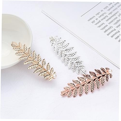 POPETPOP 6stücke Teiliges Blätterförmige Haarklammern Mit Perlen Haarspangen Für Damen Und Mädchen Gold Silber Roségold Haaraccessoires Für Besondere Anlässe Und Alltag von POPETPOP