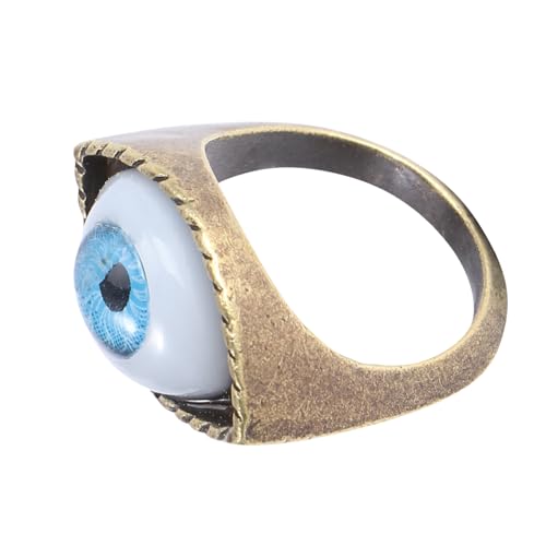 POPETPOP Legierungsring Vintage-ring Blau Fingerring Fingerzubehör Fingerdekoration Fingerschmuck Metallring Halskette Anlass Schmuck Accessoire von POPETPOP