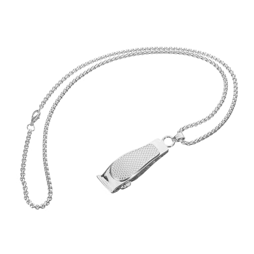 POPETPOP Vintage Barber Anhänger Halskette aus Metall Modisches Herren Schmuckstück mit Friseur Design Leichter Schlüsselanhänger und Retro Pendant für Männer als oder Accessoire von POPETPOP