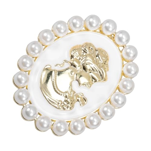 POPETPOP Vintage Barock Brosche Damen mit Perlen Filigrane Anstecknadel für Pullover Langlebige Legierung Eleganter Schmuck Klassische Kleidung Dekoration Stilvolle Accessoire von POPETPOP