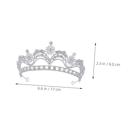 POPETPOP Vintage Barock Hochzeit Diadem Braut Strass Haarschmuck Glänzend Leicht Komfortabel für Braut Festliche Hochzeitsfeier von POPETPOP