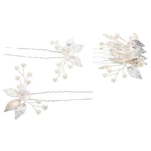 POPETPOP Vintage Brautschmuck Set Haarkamm und Haarnadeln mit Perlen und Strass Eleganter Hochzeit Haarschmuck für Damen und Braut Handgefertigte Designs zu Tragen für Hochzeitsfeiern und von POPETPOP