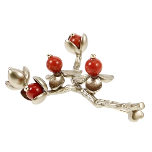 POPETPOP Vintage Brosche Berry Design Rutsch Anstecknadel Leichte und Strapazierfähige Deko für Damen Passend für Cardigan Schal und Kragen Modisches Accessoire für Frauen von POPETPOP