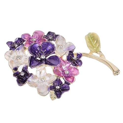 POPETPOP Vintage Brosche Hydrangea Zinklegierung Dekorative Anstecknadel für Kleidung Rucksack und Schal Langlebiger Modischer Schmuck für Damen als zu Weihnachten und Geburtstag von POPETPOP