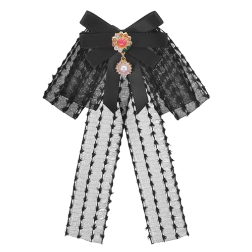 POPETPOP Vintage Brosche für Damen Schleife aus Leichtem Chiffon Anstecknadel für Blusen Zierliche Fliegenbrosche für Hochzeit Festliche Anlässe und Stilvolle Outfits von POPETPOP