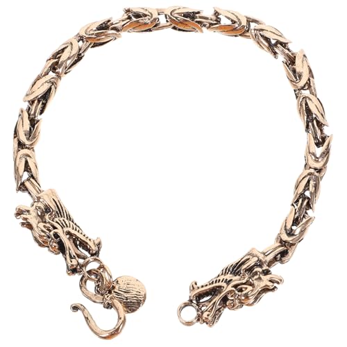 POPETPOP Vintage Dragon Kopf Armband Punk Gothic Hip Hop Stil Robust Komfortabel Damen Herren Schmuck Ausdrucksstark Für Chinesisches Drachenjahr Modeaccessoire von POPETPOP
