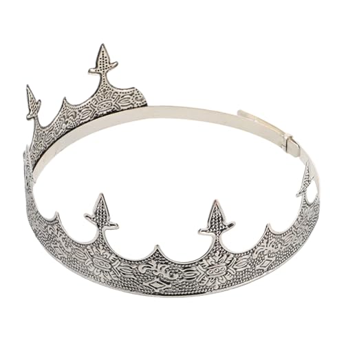 POPETPOP Vintage Herren Königskrone aus Robustem Komfortables Königliches Haarschmuck Accessoire für Bühnenauftritte Themenpartys und Geburtstagsfeiern von POPETPOP