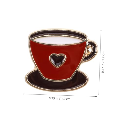 POPETPOP Vintage Kaffeebrosche Metall Anstecknadel Cartoon Kaffee Tasse Robust für Rucksäcke Kleidung für Kaffee Fans von POPETPOP