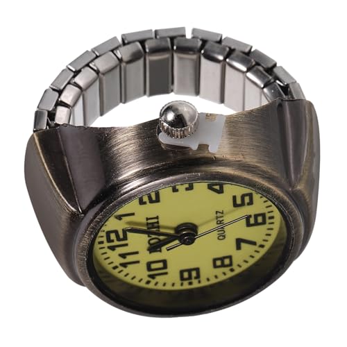 POPETPOP Ringuhr Dekorative Ring Uhr Ringfingeruhren Quarz Finger Uhr Ring Uhr Finger Mini-fingeruhr Mini Ring Uhr Neuheit Uhren Retro-fingeruhr Fingeruhrring Schmuck Student Zinklegierung von POPETPOP