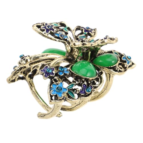 POPETPOP Haarspange Im Retro-stil Mit Schmetterlings Und Blumenmuster Haarschmuck Aus Legierung Für Frauen Und Mädchen Rutschfest Für Verschiedene Frisuren von POPETPOP