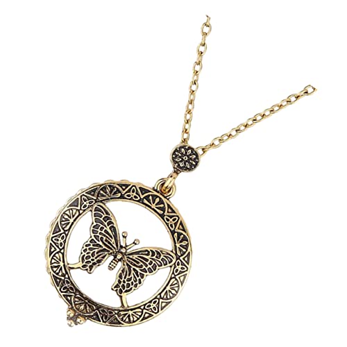 POPETPOP Vintage Schmetterling Halskette mit Anhänger Dekoratives Schmuckstück für Damen Multifunktionaler Loupe Pendant DIY Halskette für Alltag und Handwerk von POPETPOP