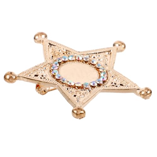 POPETPOP Vintage Stern Brosche Funkelnden Strasssteinen Langlebige Anstecknadel für Kleidung Vielseitiges Accessoire im Europäischen Retro Stil für Kostüme und Outfits von POPETPOP