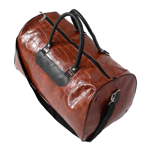 POPETPOP Wanderhandtasche Aus Pu-Material Geräumige Reisehandtasche Robuste Sporttasche Leicht Tragbare Campinghandtasche Praktische Handtasche Für Herren Vielseitige Aufbewahrungstasche von POPETPOP