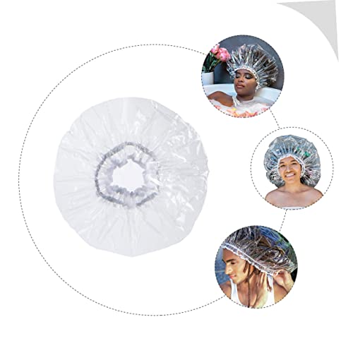 POPETPOP Wasserdichte Duschhaube für Erwachsene Extra Groß Elastisch Langlebig und Atmungsaktiv Geeignet für Langes Haar Spa Make Up und Schlaf Wiederverwendbare Badekappe für Männer und von POPETPOP