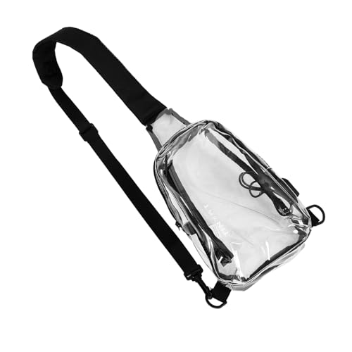POPETPOP Wasserdichte Transparente Umhängetasche Damen Herren Verstellbar Langlebig Crossbody Bag für Stadion Konzerte Freizeit von POPETPOP