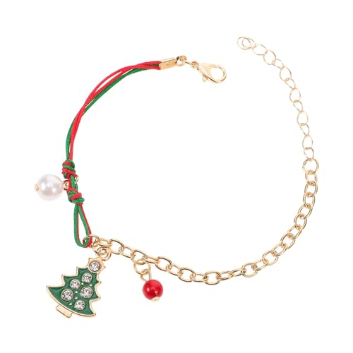 POPETPOP Weihnachtsbaum Armband aus Zinklegierung Festliches Schmuckstück mit Anhänger Bequemes Damen Weihnachtsschmuck Perfektes für Geburtstag und Festtage Vielseitig Kombinierbar von POPETPOP