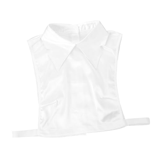 POPETPOP Weißer Damen Fake Collar mit Abnehmbarem Spitzenkragen Vielseitiger Blusenkragen Einsatz Langlebig Verarbeitet Weicher als Modisches Hemdkragen Accessoire von POPETPOP