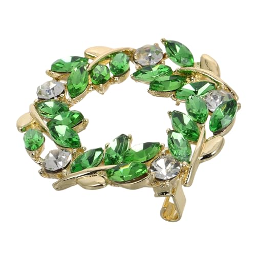 POPETPOP Weizenkranz Brosche aus Leichtem Legierungs Modische Anstecknadel für Damen Sicherer Halt Am Revers als Zierendes Accessoire zum Schutz Ausschnitts bei Verschiedenen Anlässen von POPETPOP