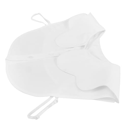 POPETPOP Wellenförmiger Rundhalsausschnitt Fake Collar Damen Abnehmbar Weißer Chiffon Kragen Einsatz Leicht Atmungsaktiv Modisch Vielseitig Für Büro Und Alltag von POPETPOP