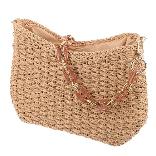 POPETPOP Woven Schultertasche für Damen Trendige Sommer Strandhandtasche Vielseitig als Crossbody oder Umhängetasche für Urlaub Reisen und Tägliche POPETPOP Woven Schultertasche für Damen Trendige Sommer Strandhandtasche Vielseitig als Crossbody oder Umhängetasche für Urlaub Reisen und Tägliche von POPETPOP