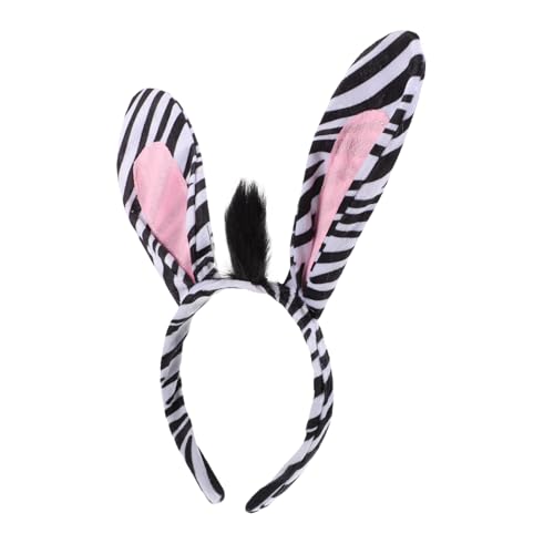 POPETPOP Zebra Haarreif mit Lustiger Kostüm Haarreifen für Frauen Accessoire für Karneval Fasching Halloween Rollenspiele für Kreative Fotos Unvergessliche von POPETPOP