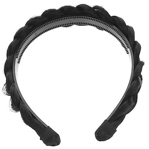 POPETPOP geflochtenes Stirnband Haarschmuck Haarband Pferdeschwanz Perücken Mädchen Haarspangen Tiara Outdoor-Stirnband Haarspange mit geflochtenem Haardesign rutschfest Kopfbedeckung von POPETPOP