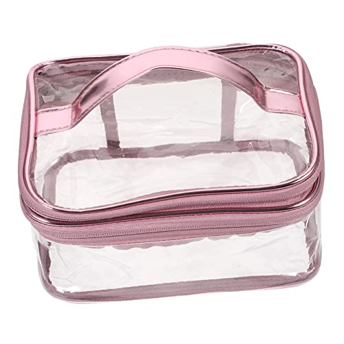 POPETPOP wasserdichte Kosmetiktasche Kosmetiktaschen Make-up-Tasche PVC Schminktaschen Für Halter Für Toilettenartikel Schminktasche Auf Reisen Klar Tragbar Aufbewahrungskiste Frau Pu von POPETPOP