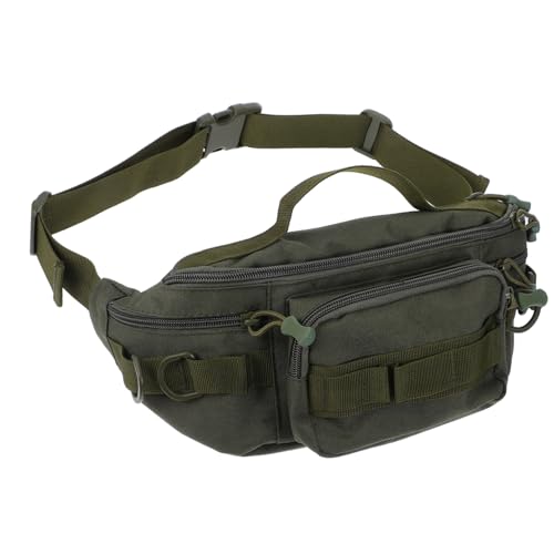 POPETPOP wasserdichte Multifunktionale Bauchtasche mit Verstellbarem Gürtel und Wasserflaschenhalter Große Kapazität Hüfttasche für Angeln Radfahren Wandern Outdoor Tasche für Herren von POPETPOP