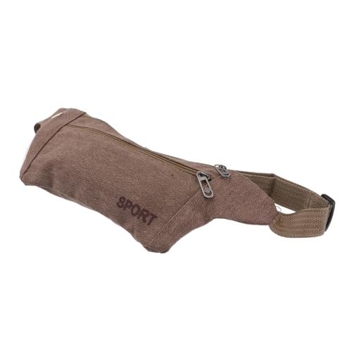 POPETPOP wasserdichte Sport Hüfttasche Aus Canvas Für Handy Multifunktionale Laufgürteltasche Für änner Und Frauen Ideal Für Joggen Und Wandern Kaffee Farbe von POPETPOP