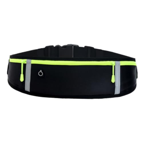 POPETPOP wasserdichte Ultradünne Lauf Bauchtasche mit Verstellbarem Gürtel und Reflektierenden Streifen Elastischer Sportgürtel für Damen und Herren Multifunktionale Hüfttasche für Fitness von POPETPOP