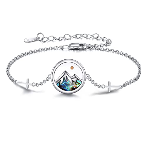 POPLYKE 925 Sterling Silber Senf Samen Glauben Armband für Frauen Berg Armband Christian Schmuck von POPLYKE