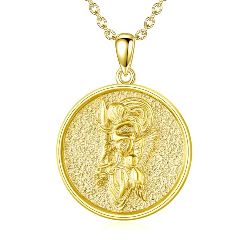 POPLYKE Athena Halskette für Frauen Stewrling Silber Münze Halskette Athena Schmuck Geschenk für Girlsy von POPLYKE