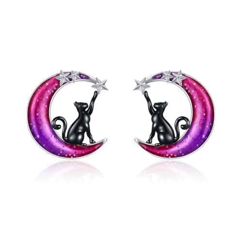 POPLYKE Bunte Katze Ohrstecker für Damen 925 Sterling Silber Katze Ohrringe für Mädchen Tier Schmuck Geschenke POPLYKE Bunte Katze Ohrstecker für Damen 925 Sterling Silber Katze Ohrringe für Mädchen Tier Schmuck Geschenke von POPLYKE