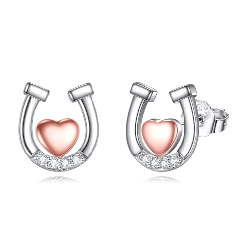 POPLYKE Hufeisen Ohrringe Stud 925 Sterling Silber Pferd Ohrringe für Damen Geschenke für Pferdeliebhaber POPLYKE Hufeisen Ohrringe Stud 925 Sterling Silber Pferd Ohrringe für Damen Geschenke für Pferdeliebhaber von POPLYKE