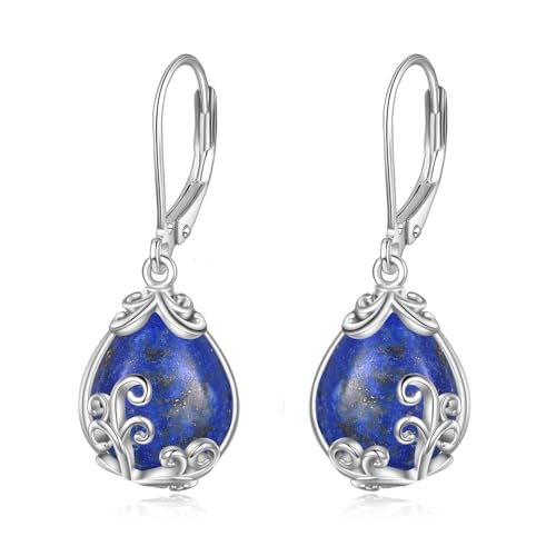 POPLYKE Lapislazuli Ohrringe Sterling Silber Lapislazuli Filigrane Tropfen Ohrringe Kristall Schmuck Geschenke für Frauen POPLYKE Lapislazuli Ohrringe Sterling Silber Lapislazuli Filigrane Tropfen Ohrringe Kristall Schmuck Geschenke für Frauen von POPLYKE