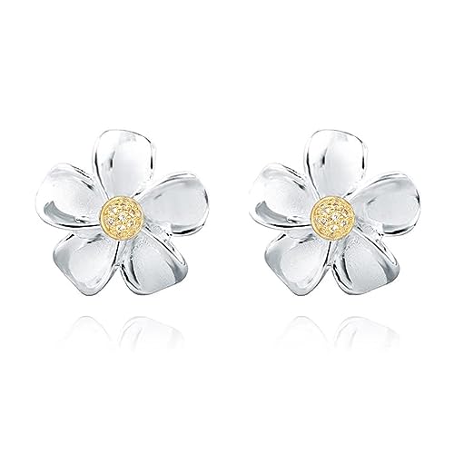 POPLYKE Daisy Ohrstecker für Damen 925 Sterling Silber Blume Ohrringe für Damen Daisy Schmuck Geschenke für sie von POPLYKE