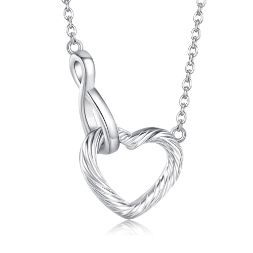 POPLYKE Herz Initial Halskette 925 Sterling Silber Halskette für Frauen Initial Herz Anhänger Halskette für Frauen POPLYKE Herz Initial Halskette 925 Sterling Silber Halskette für Frauen Initial Herz Anhänger Halskette für Frauen von POPLYKE
