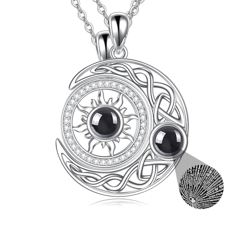 POPLYKE Sonne und Mond Kette Set Damen Mutter Tochter Halskette 100 Sprachen Ich liebe Sie Schmuck Schwester Paar POPLYKE Sonne und Mond Kette Set Damen Mutter Tochter Halskette 100 Sprachen Ich liebe Sie Schmuck Schwester Paar von POPLYKE
