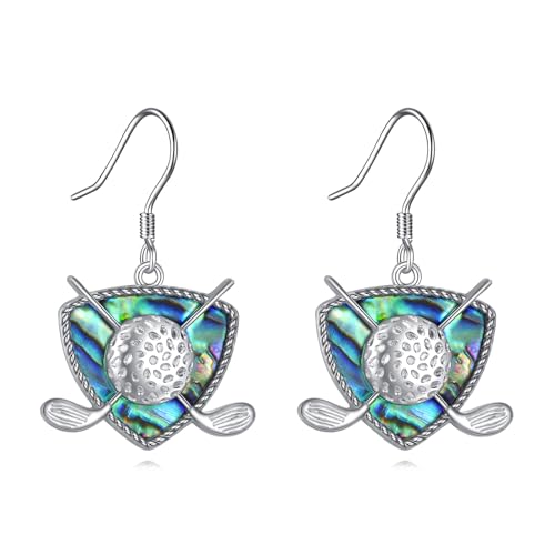POPLYKE Sterling Silber Abalone Golf Ohrringe Hypoallergene Sport Ball Schmuck Geschenke für Frauen Sport Für Liebhaber Golfer POPLYKE Sterling Silber Abalone Golf Ohrringe Hypoallergene Sport Ball Schmuck Geschenke für Frauen Sport Für Liebhaber Golfer von POPLYKE