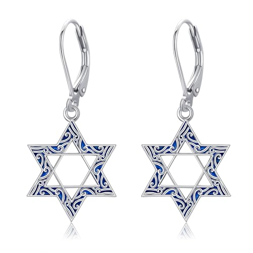 POPLYKE Stern von David Ohrringe Sterling Silber David Star Ohrringe Jüdischer Stern Schmuck Geschenk für Damen Herren POPLYKE Stern von David Ohrringe Sterling Silber David Star Ohrringe Jüdischer Stern Schmuck Geschenk für Damen Herren von POPLYKE
