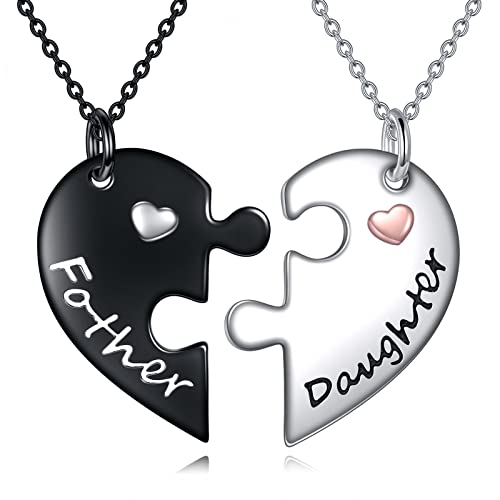 POPLYKE Vater Tochter Halskette Sterling Silber Väter Tag Anhänger Vater Tochter Schmuck Set Geschenke für Damen Vater Tochter Geburtstag POPLYKE Vater Tochter Halskette Sterling Silber Väter Tag Anhänger Vater Tochter Schmuck Set Geschenke für Damen Vater Tochter Geburtstag von POPLYKE