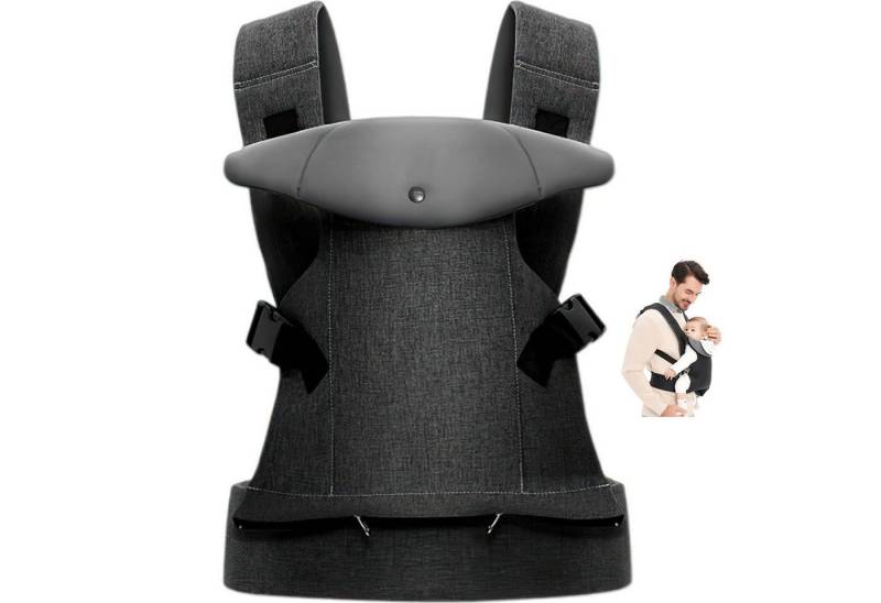 POPOLIC Bauchtrage Babytrage Neugeborene ab Geburt für Ergonomische Baby Carrier (für Kleinkinder 3-36 Monate (3-15kg) Reisen), mit Abnehmbarem Lätzchen Vorne Nach Hinten Tragen Babyhalter Trage von POPOLIC