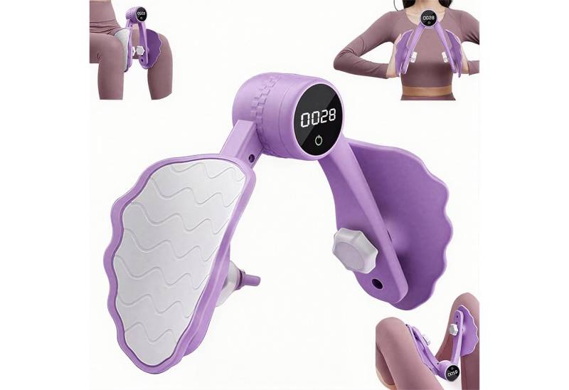 POPOLIC Beckenbodentrainer Oberschenkeltrainer Beckenbodentrainer mit Zähler für Frauen, Stärkeeinstellung mit Drei Gängen und Intelligenter Datenchip, Po Trainer Beintrainer,Beine Trainingsgerät für Zuhause Damen Frau von POPOLIC