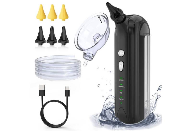 POPOLIC Elektrischer Ohrenreiniger Wasserbetriebener Ohrenreiniger, elektrisches Ohrenreinigungsset, 4 Druckmodi – wasserdichtes Ohrenschmalz-Entfernungsset mit Ohrenschützern und 2 verschiedenen Arten von Ohrstöpseln – sicher, effektiv und einfach zu verwenden von POPOLIC