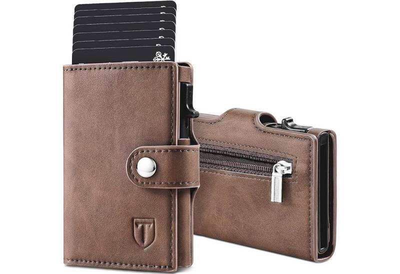 TEEHON Geldbörse Geldbörse Herren Slim RFID Schutz Leder Portmonee Herren, Automatisches Popup Herren Geldbörse von TEEHON