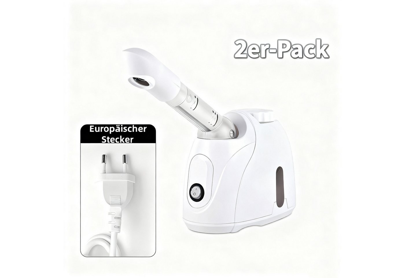 POPOLIC Gesichtssauna Thermalzerstäuber Nebel Feuchtigkeitsspendend SPA Hautpflege, Gesichtssauna Thermalzerstäuber, Tiefenreinigung und Feuchtigkeitsversorgung, 2-tlg., für Home Spa, Beauty Hydration von POPOLIC