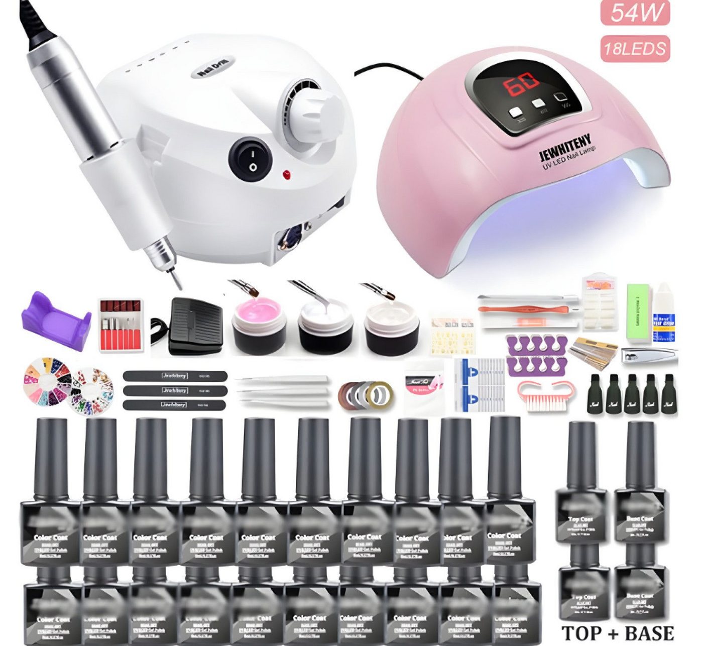 POPOLIC Nagellack-Set DIY Nail-Art-Set, 8ml 10/20-Farben Nagellack-Set, 1-tlg., Kontakt-Maniküre-Werkzeuge für Anfänger/Profi-Maniküre(20-Farben) von POPOLIC