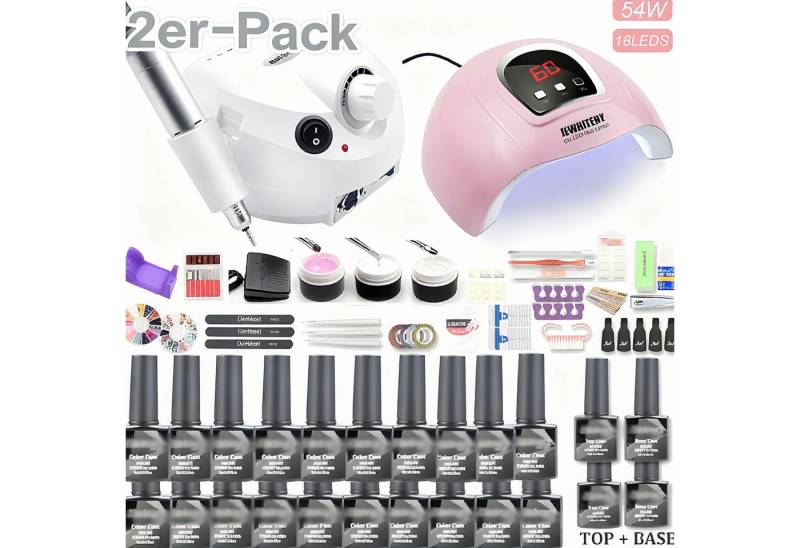 POPOLIC Nagellack-Set DIY Nail-Art-Set, 8ml 10/20-Farben Nagellack-Set, 2-tlg., Kontakt-Maniküre-Werkzeuge für Anfänger/Profi-Maniküre(20-Farben) von POPOLIC